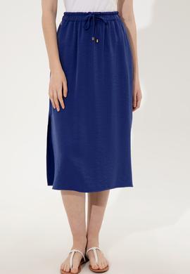 Kadın Mavi Dokuma Etek - 50249296029
