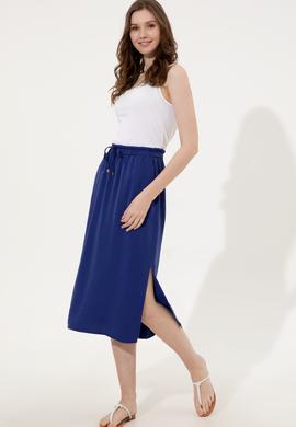 Kadın Mavi Dokuma Etek - 50249296029
