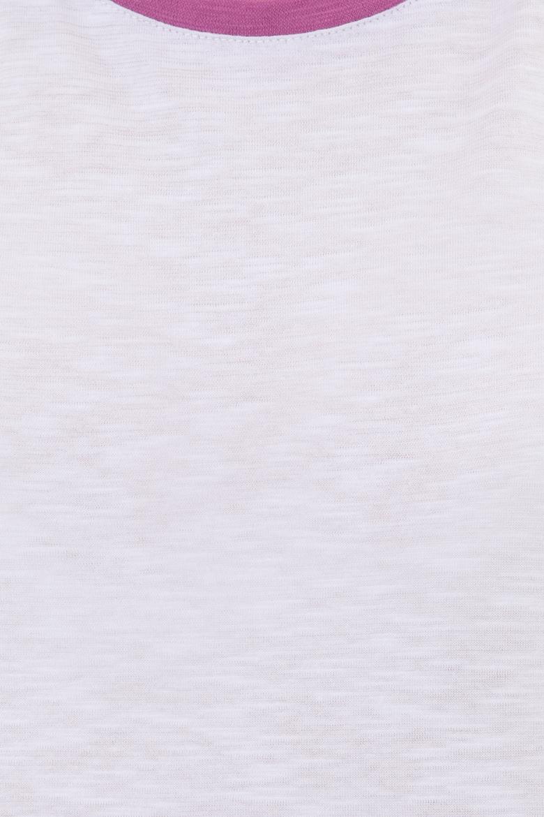 Kadın Menekşe Bisiklet Yaka Tişört - 50248137035