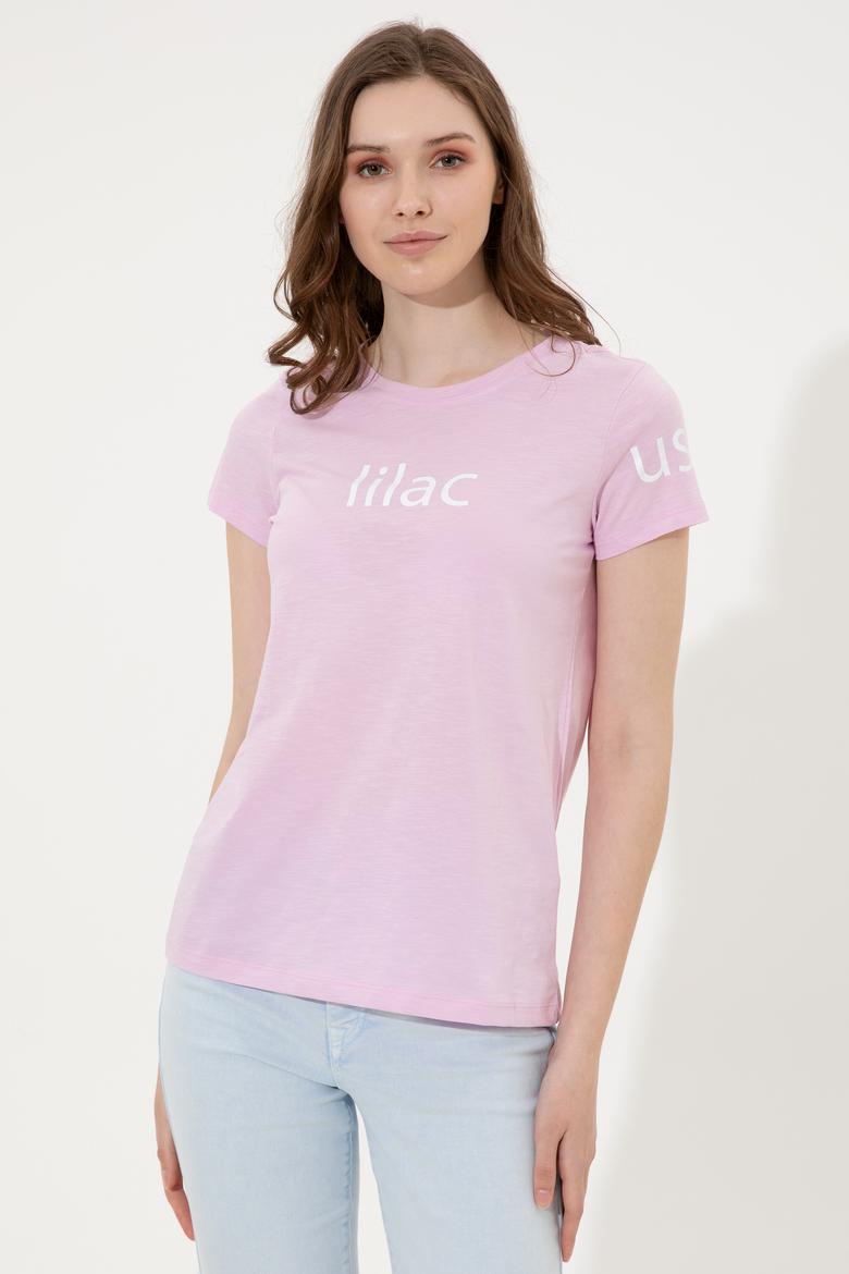 Kadın Manolya Bisiklet Yaka Tişört