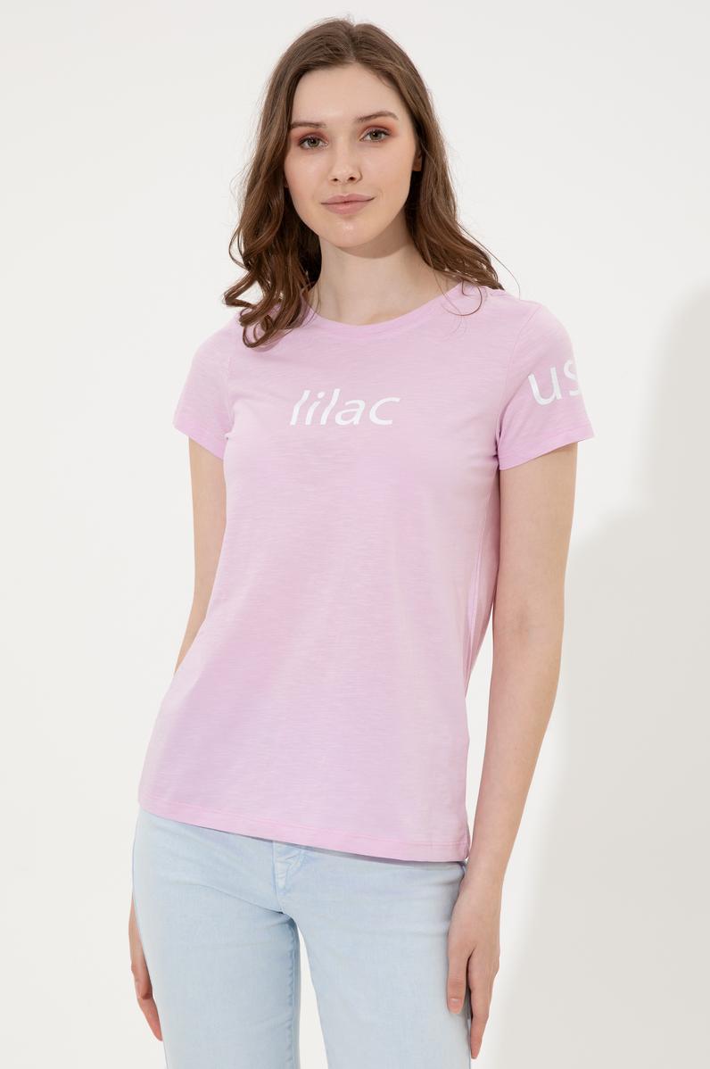 Kadın Manolya Bisiklet Yaka Tişört