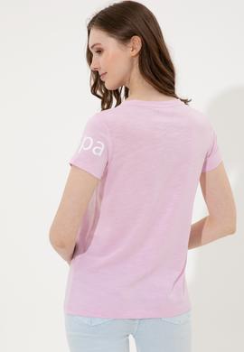 Kadın Manolya Bisiklet Yaka Tişört - 50248142052