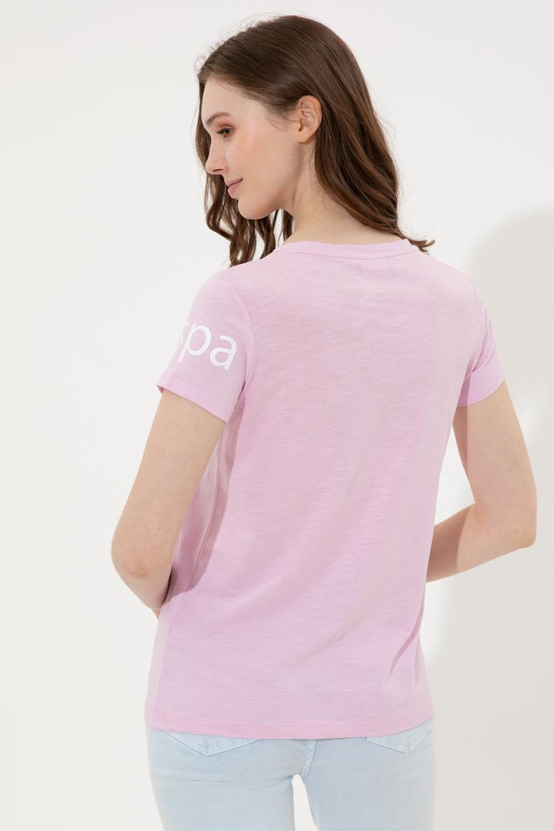 Kadın Manolya Bisiklet Yaka Tişört - 50248142052