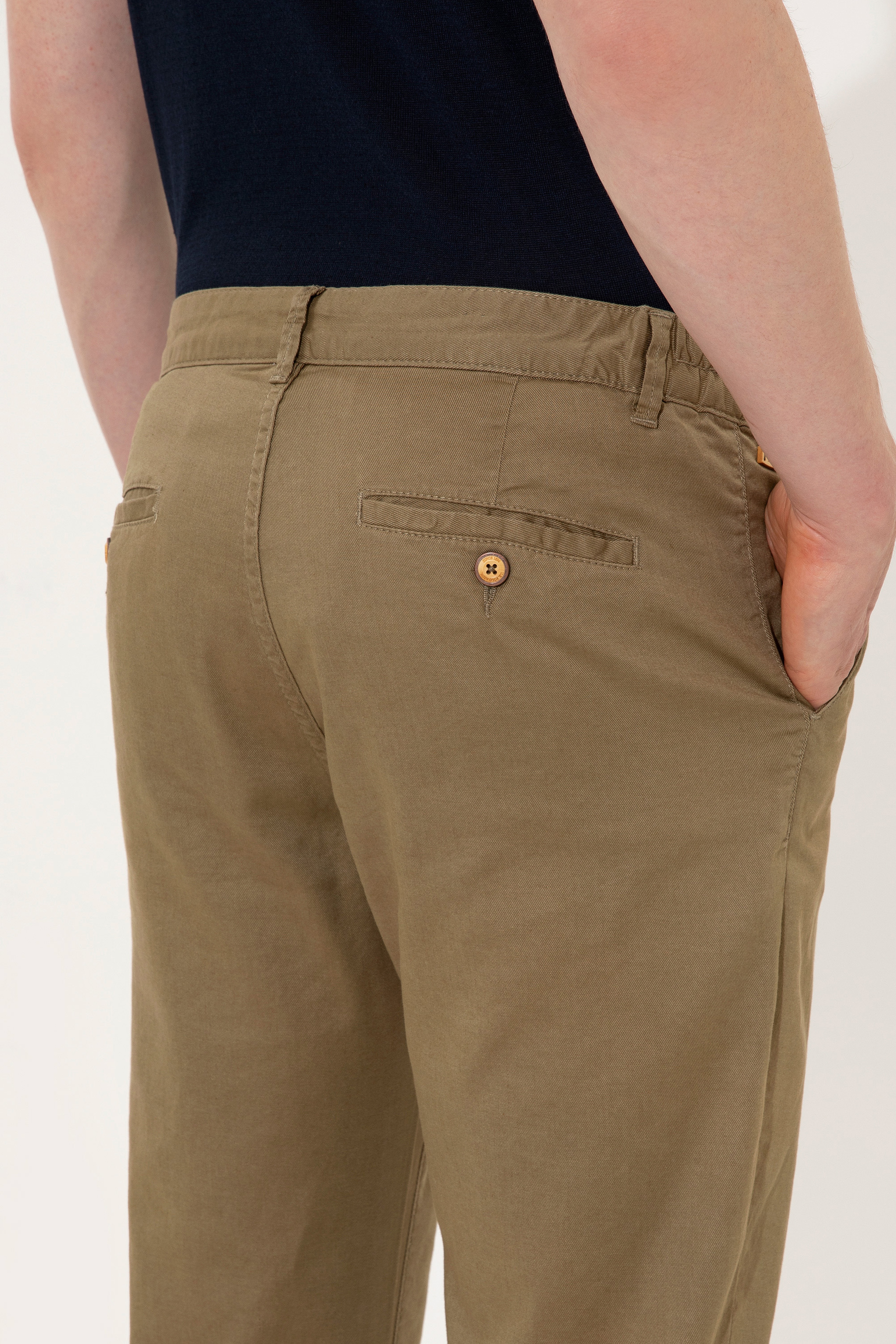 Erkek Koyu Haki Chinos - Image 7