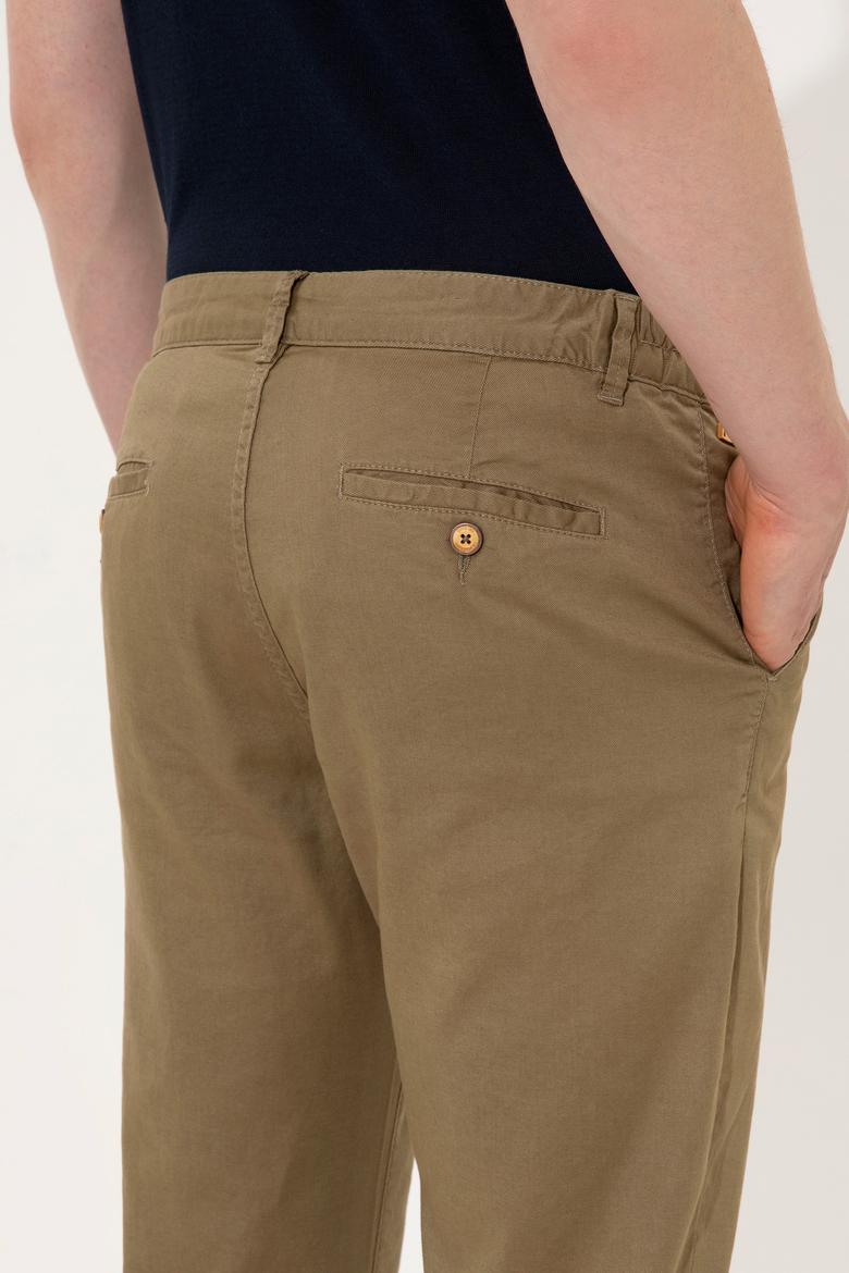 Erkek Koyu Haki Kanvas Pantolon - 50246104019