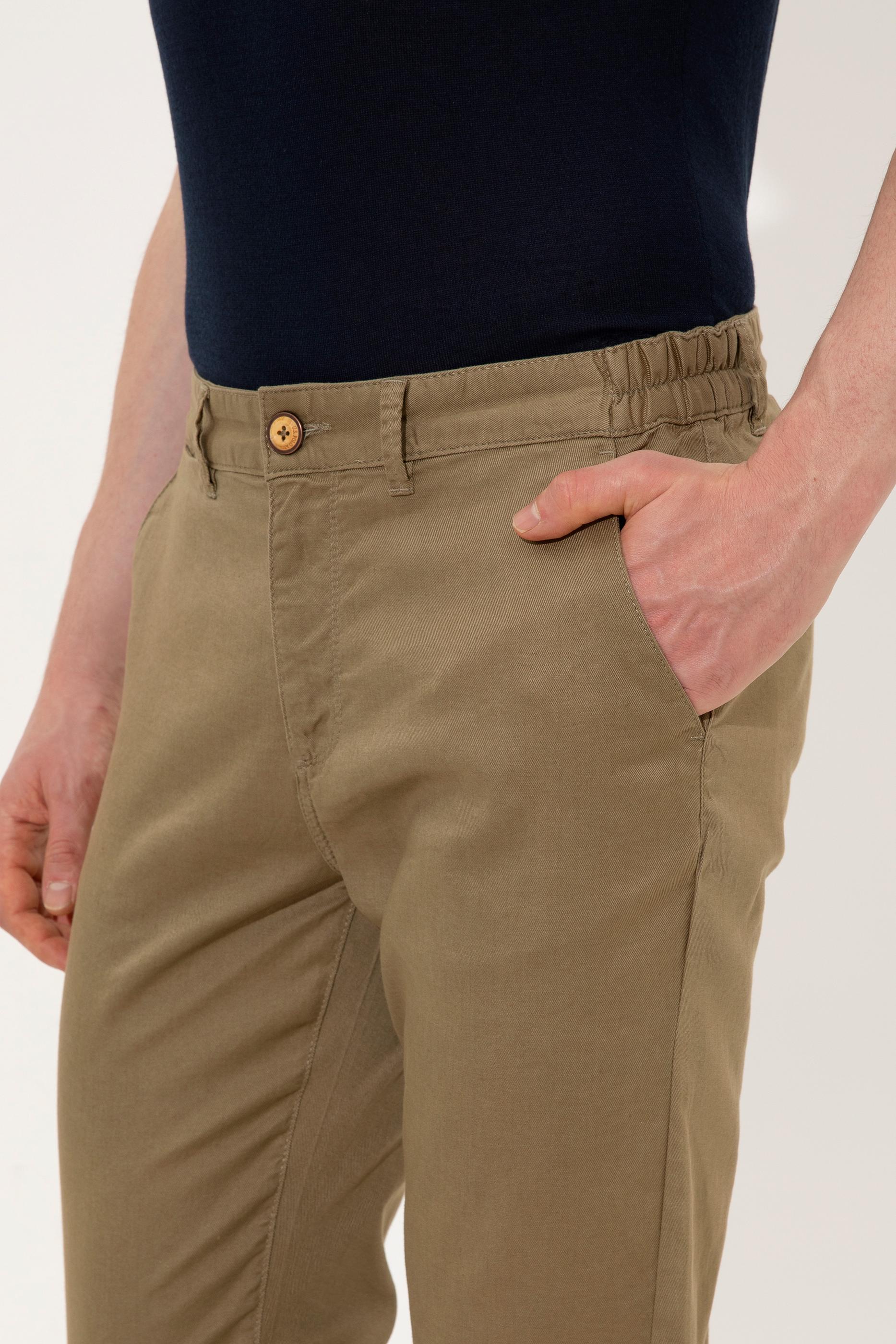 Erkek Koyu Haki Kanvas Pantolon