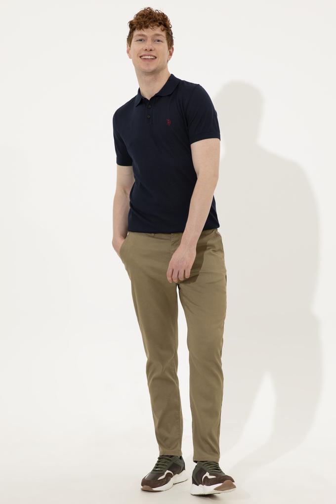 Erkek Koyu Haki Kanvas Pantolon