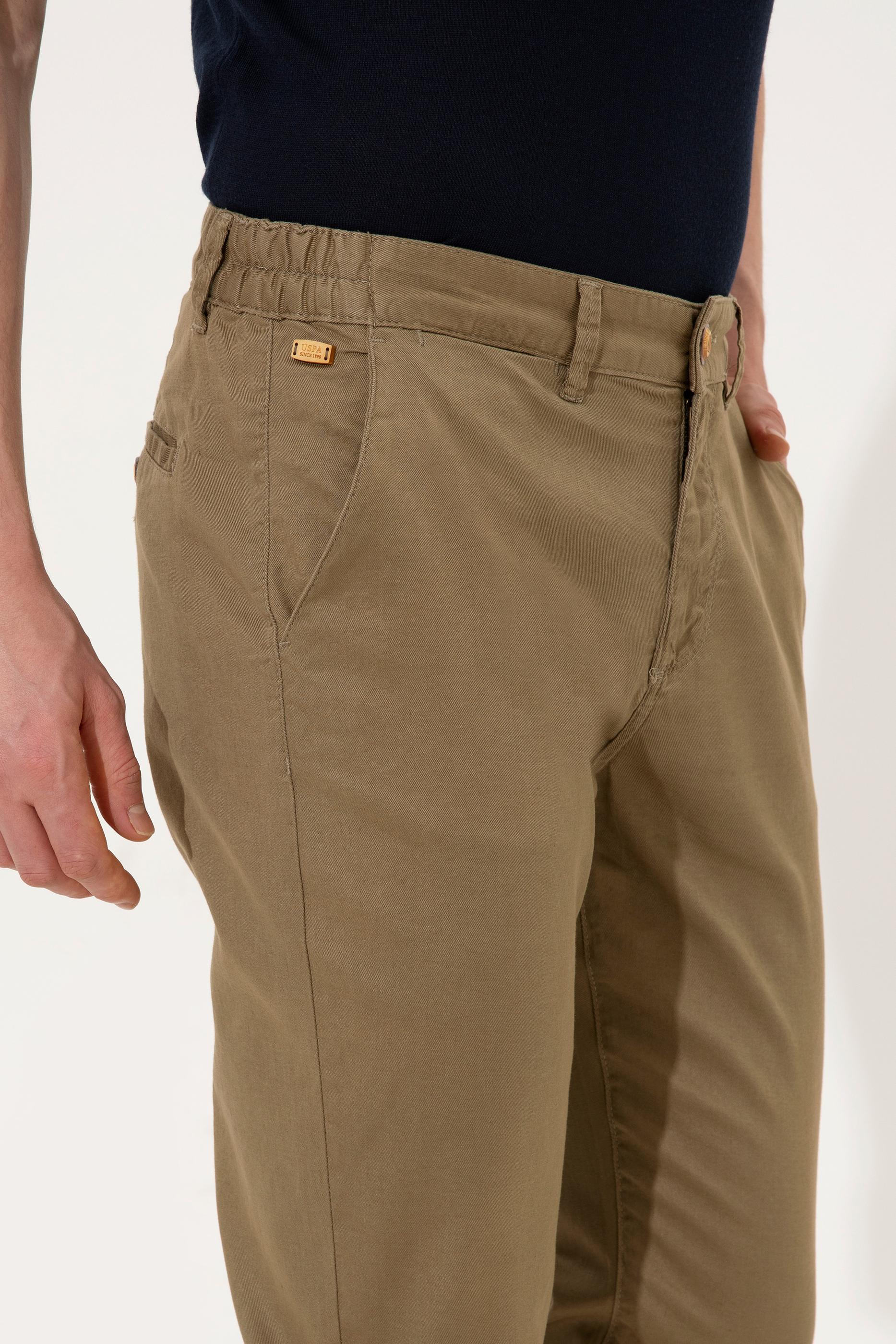 Erkek Koyu Haki Kanvas Pantolon