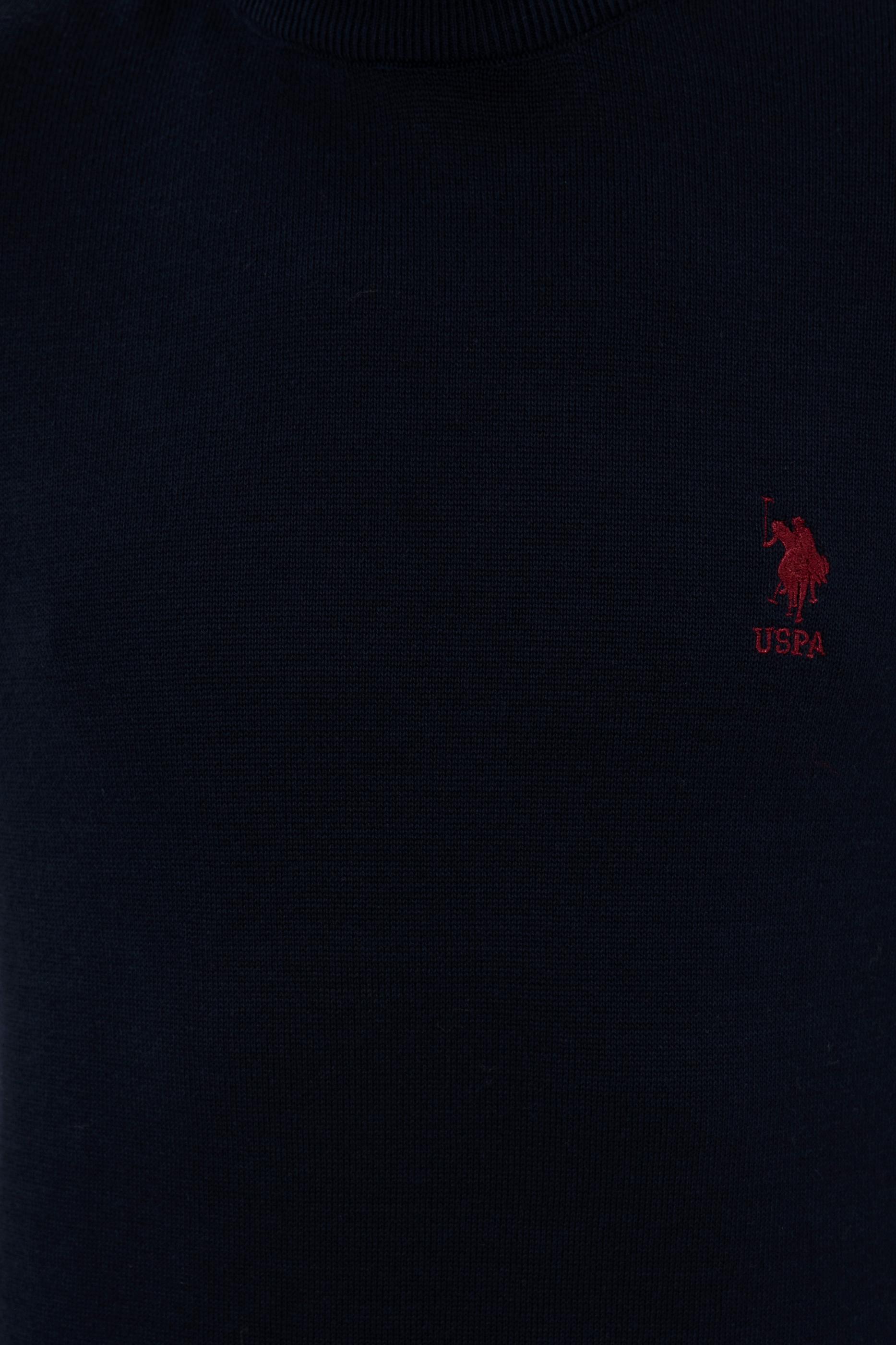 Erkek Lacivert Balıkçı Yaka Basic Triko Kazak