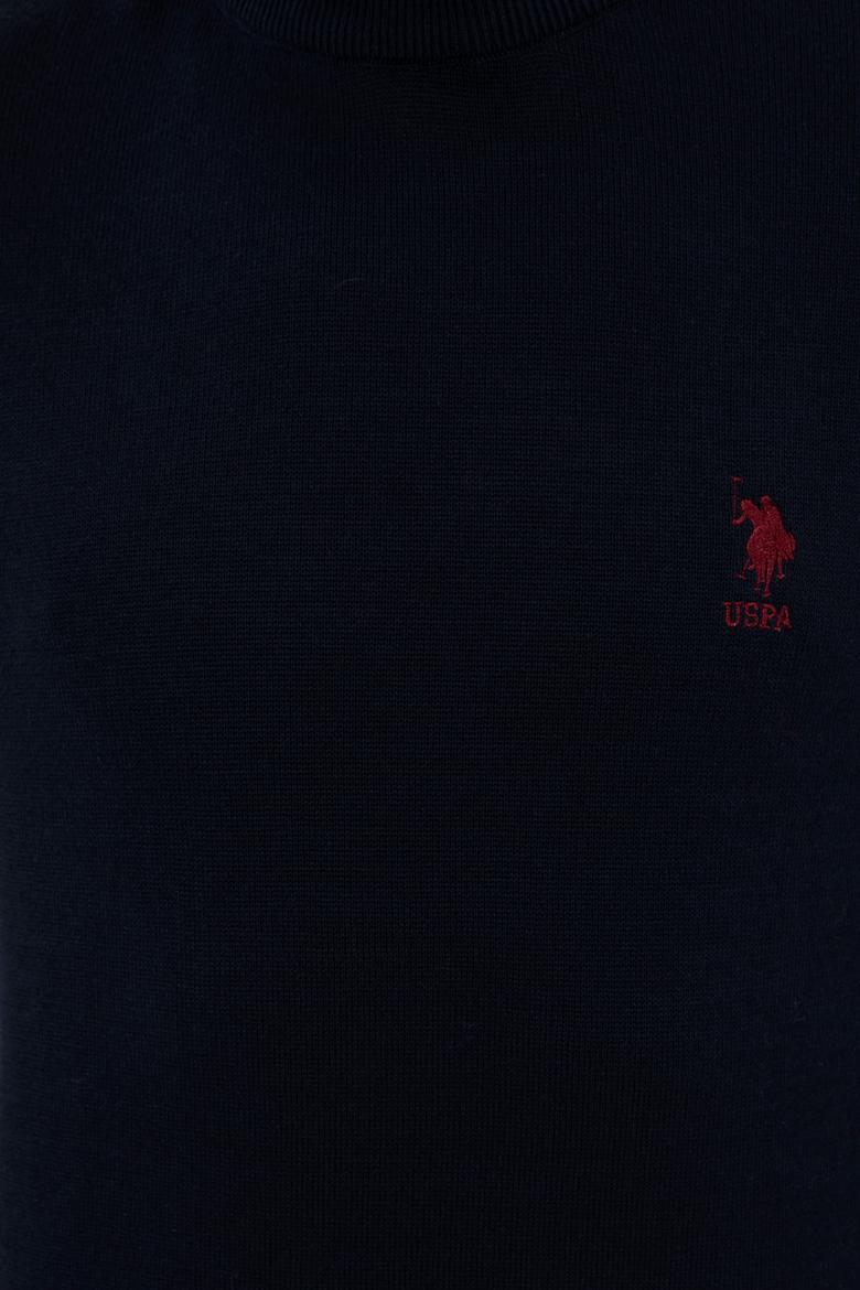 Erkek Lacivert Balıkçı Yaka Basic Triko Kazak - 50253449006