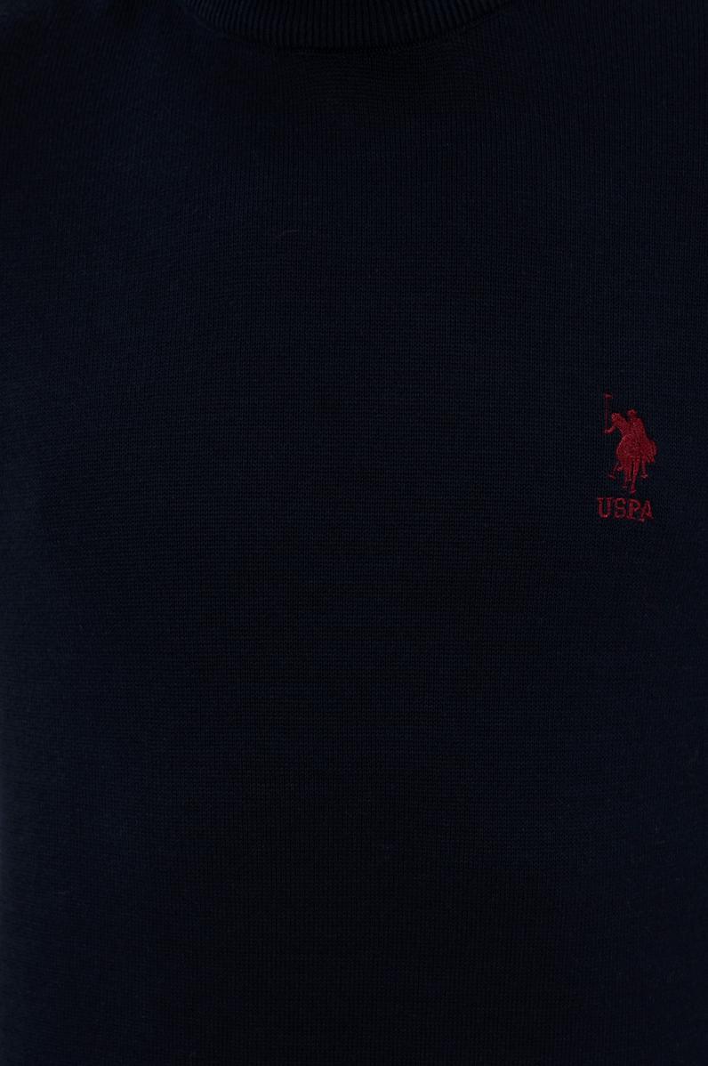 Erkek Lacivert Balıkçı Yaka Basic Triko Kazak