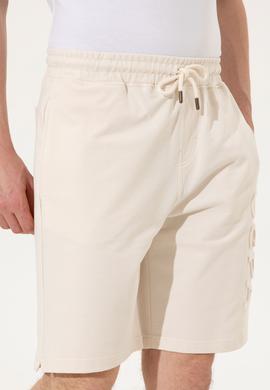 Erkek Krem Örme Şort - 50246596042