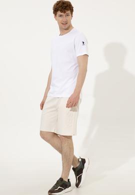 Erkek Krem Örme Şort - 50246596042