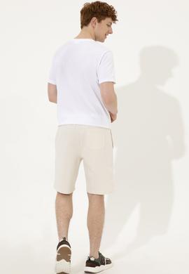 Erkek Krem Örme Şort - 50246596042