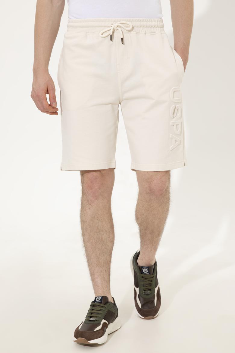 Erkek Krem Örme Şort - 50246596042