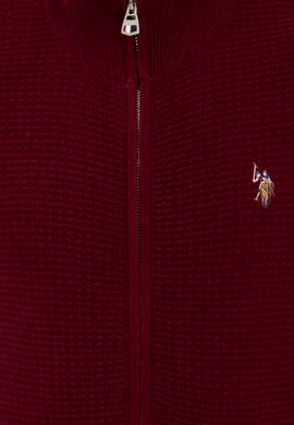 Erkek Bordo Basic Triko Hırka - 50251875015