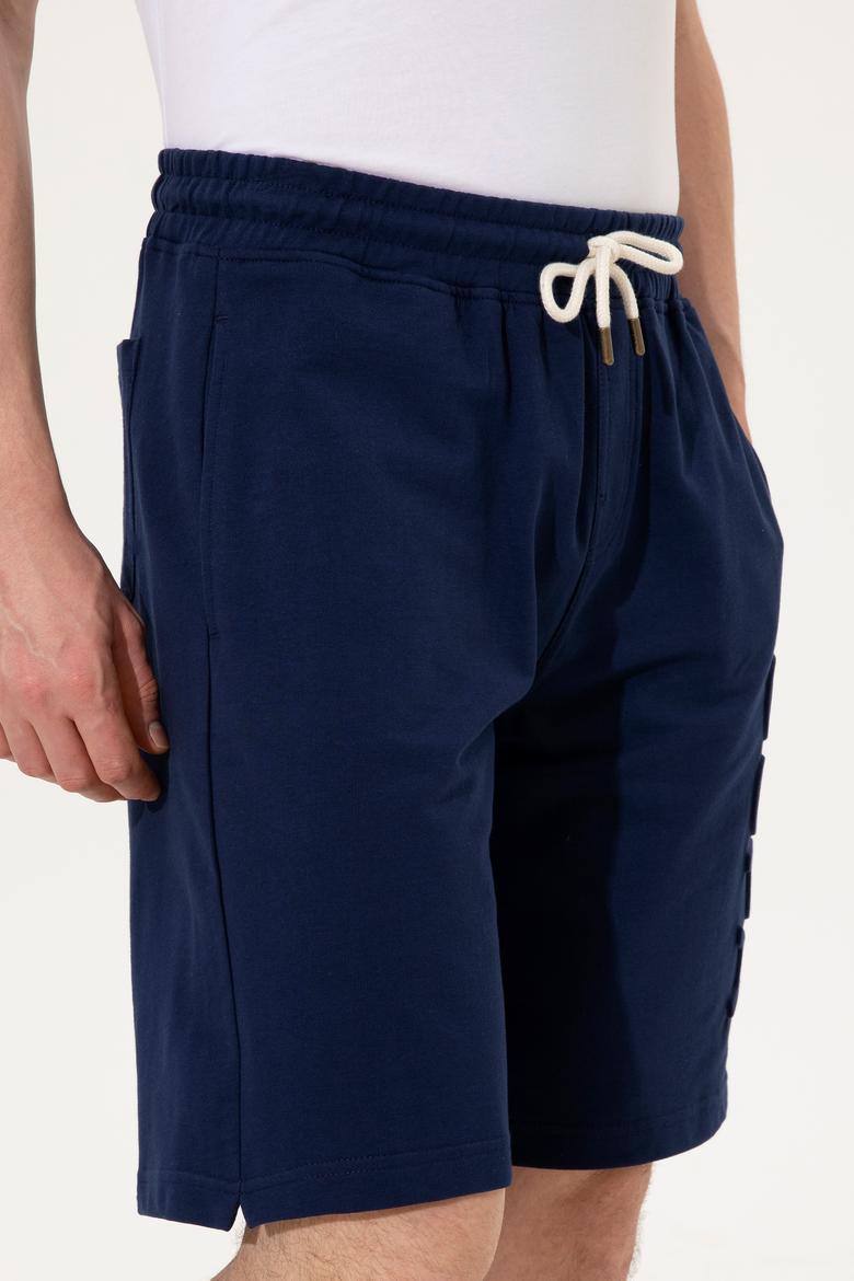 Erkek Lacivert Örme Şort - 50246596007