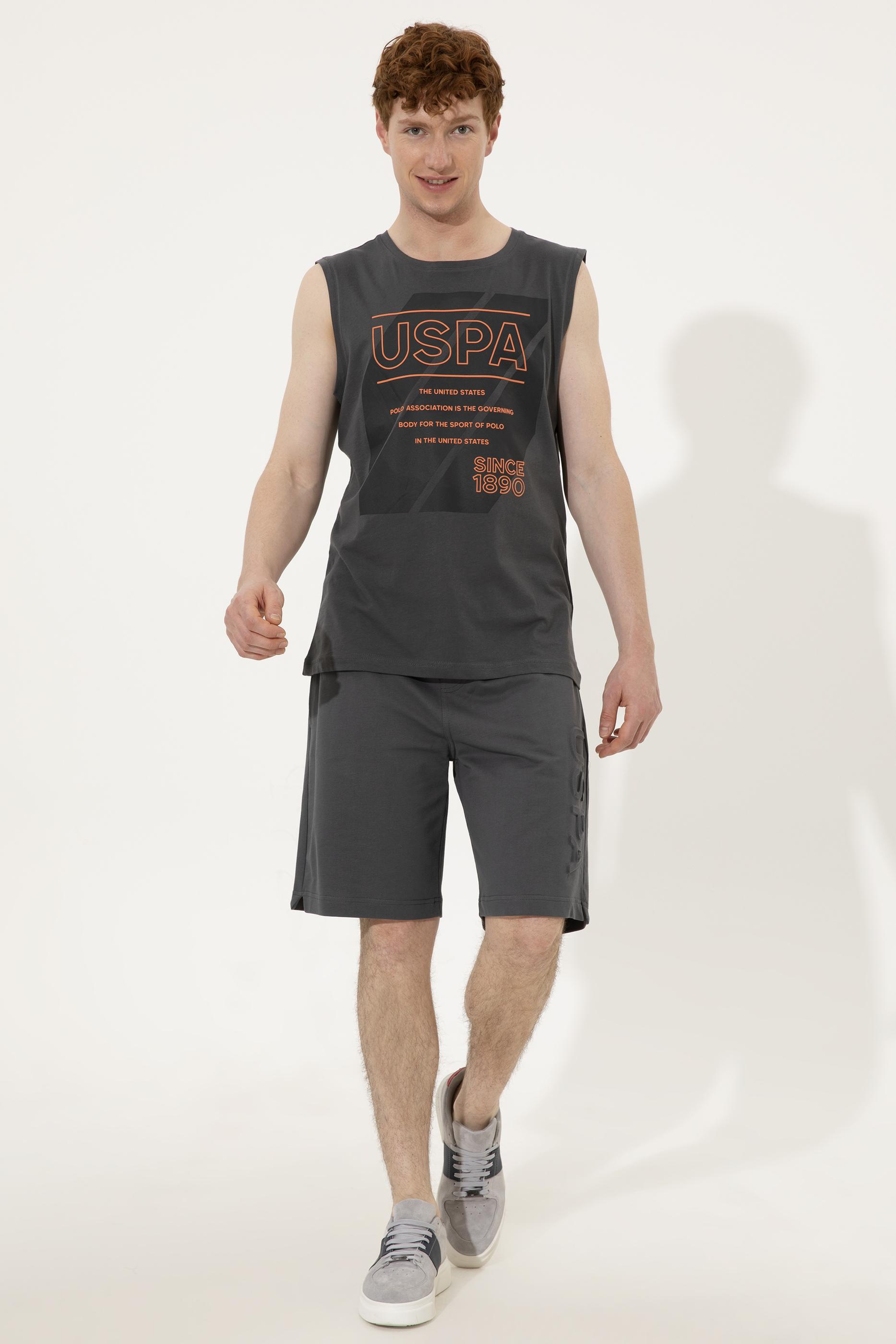 Erkek Antrasit Örme Şort