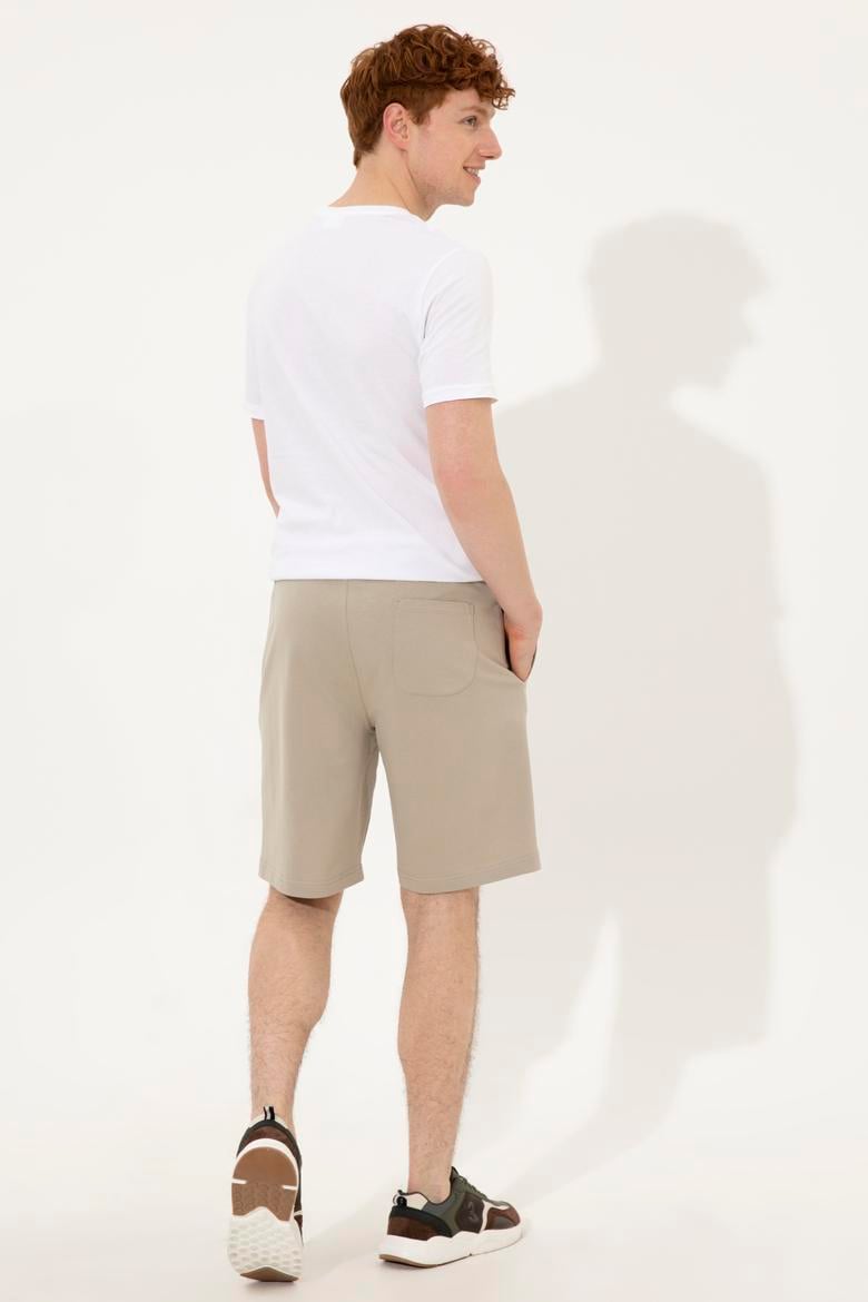 Erkek Haki Örme Şort - 50246596024