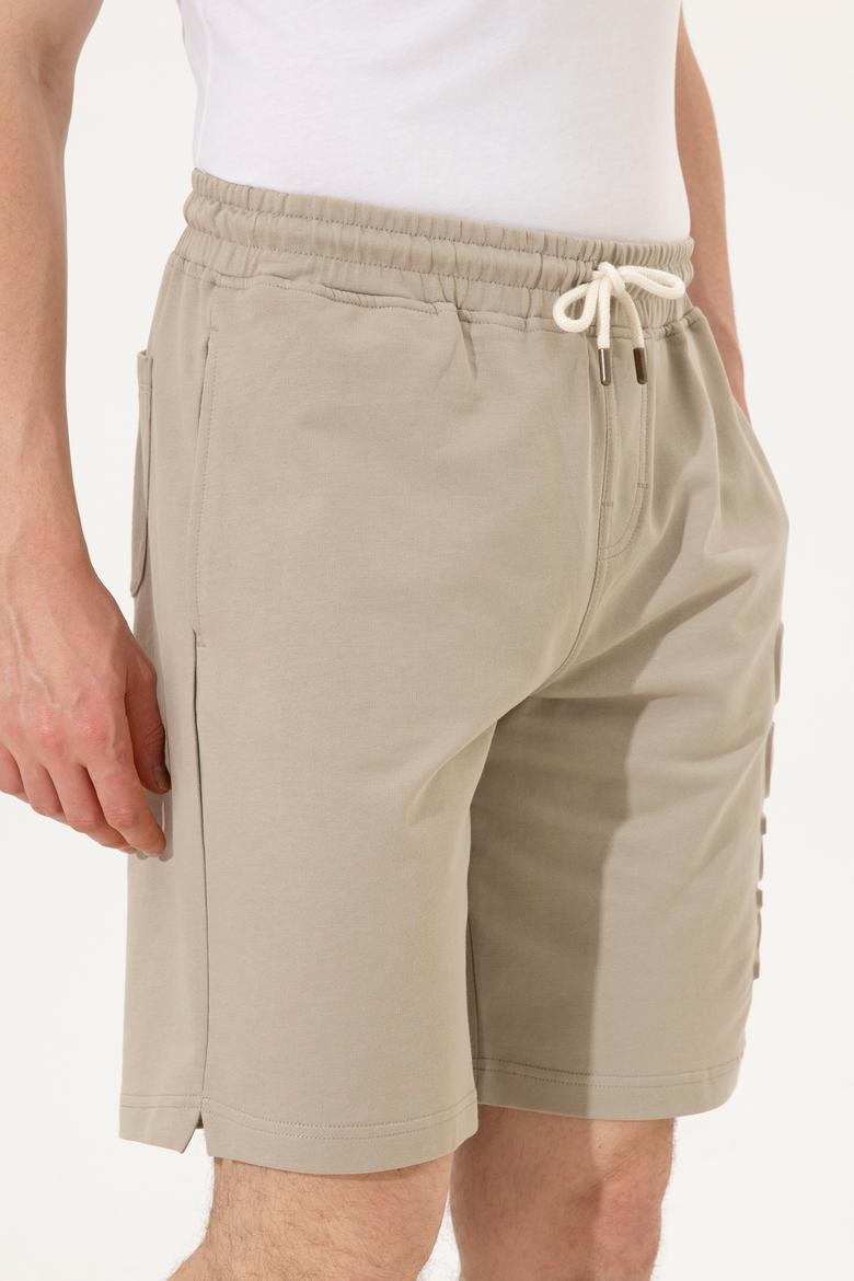 Erkek Haki Örme Şort - 50246596024