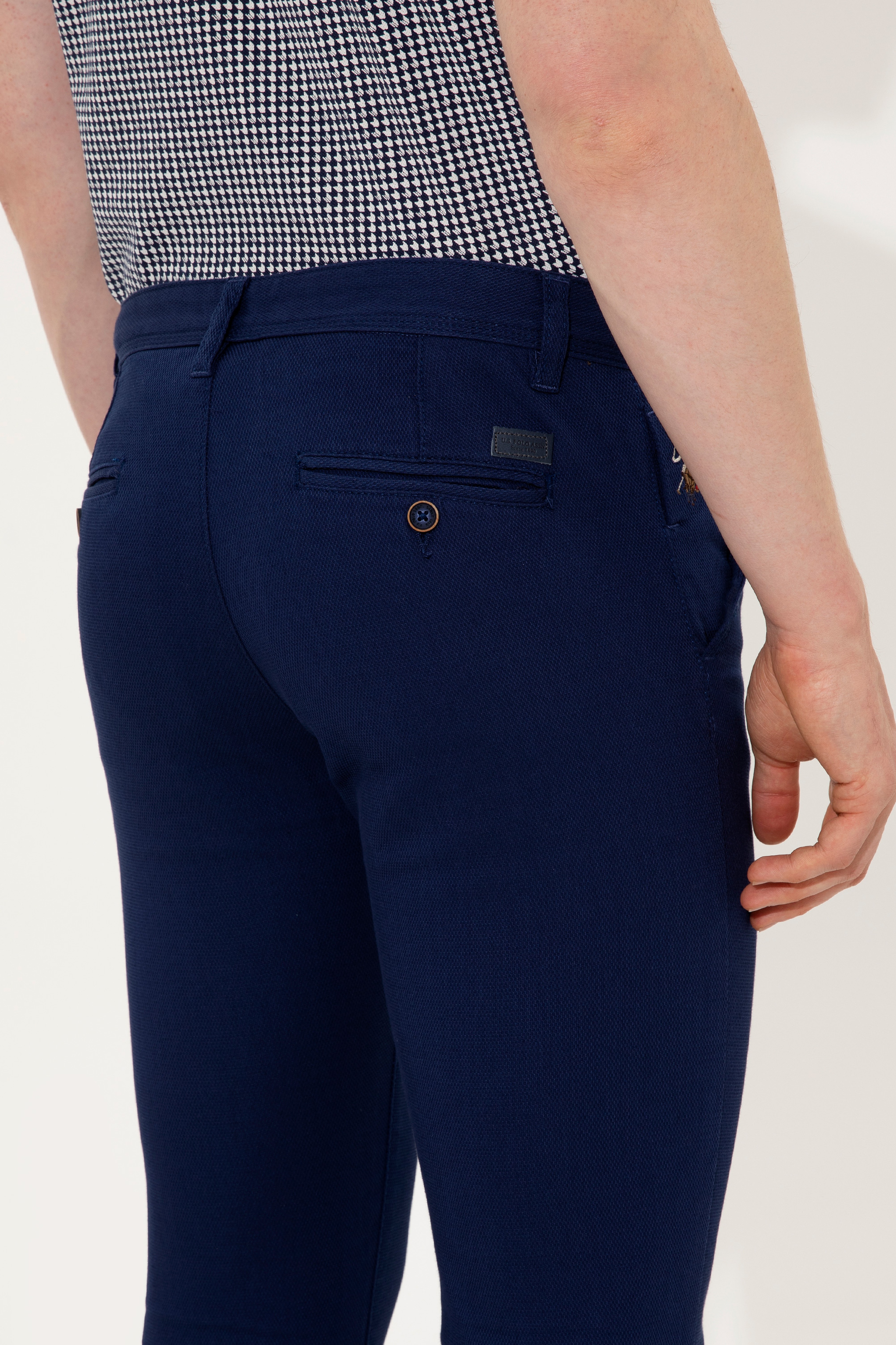 Erkek Slim Fit Lacivert Kanvas Pantolon - Image 7