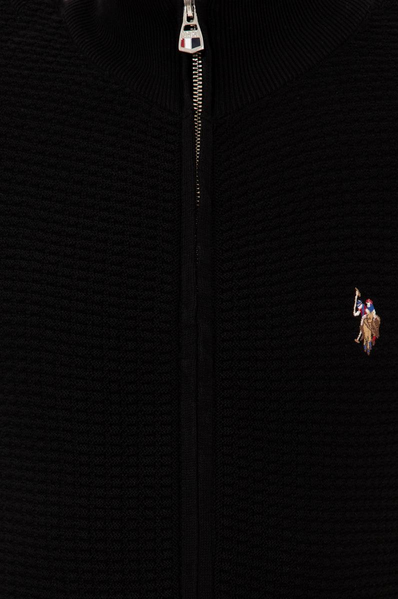 Erkek Siyah Basic Triko Hırka