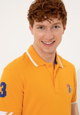 Erkek Koyu Sarı Polo Yaka T-Shirt Basic - 50249140077