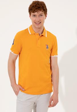 Erkek Koyu Sarı Polo Yaka T-Shirt Basic - 50249140077