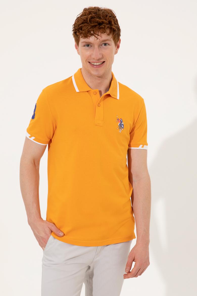Erkek Koyu Sarı Polo Yaka T-Shirt Basic - 50249140077