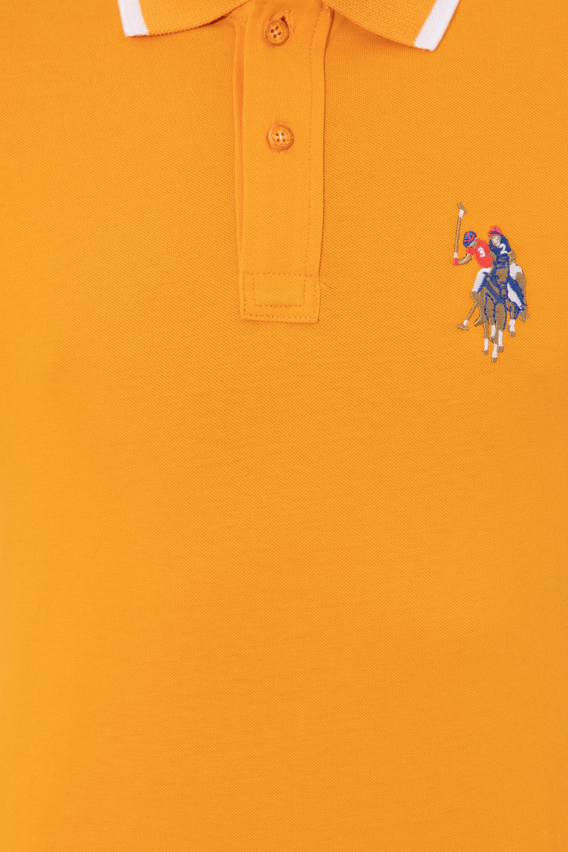 Erkek Koyu Sarı Polo Yaka T-Shirt Basic