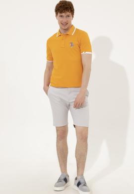 Erkek Koyu Sarı Polo Yaka T-Shirt Basic - 50249140077