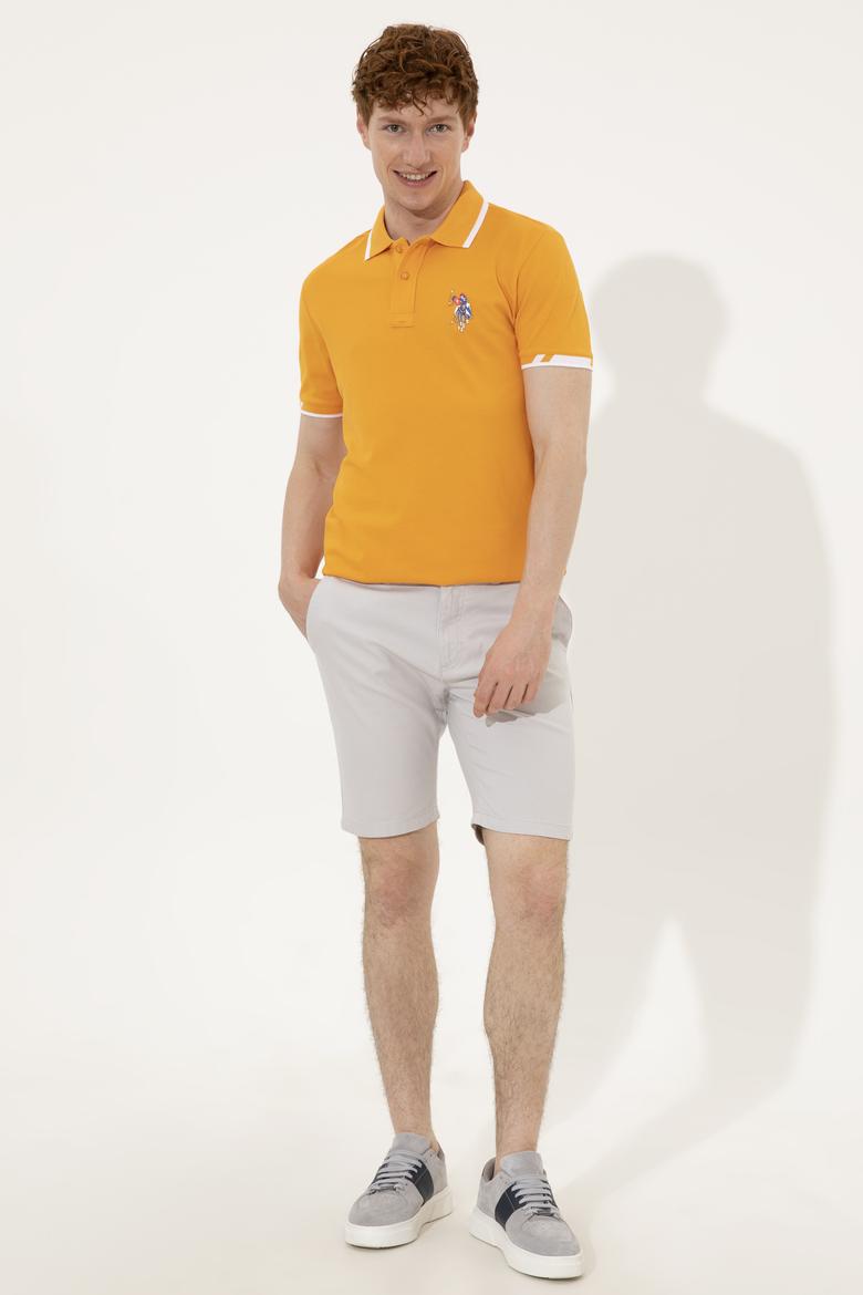 Erkek Koyu Sarı Polo Yaka T-Shirt Basic - 50249140077