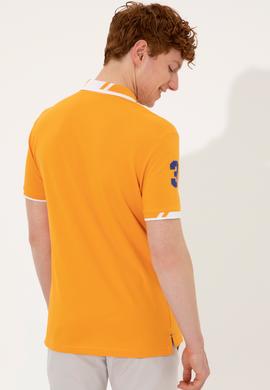 Erkek Koyu Sarı Polo Yaka T-Shirt Basic - 50249140077