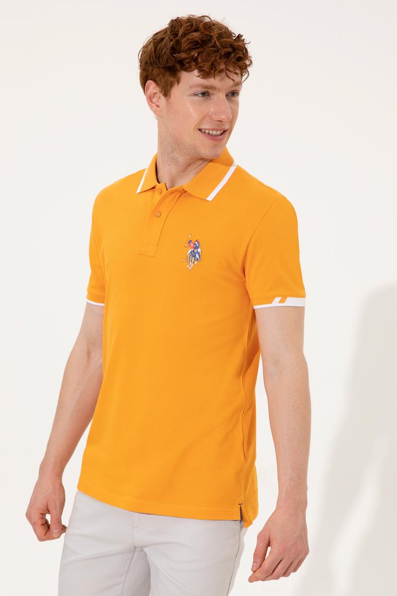 Erkek Koyu Sarı Polo Yaka T-Shirt Basic - 50249140077