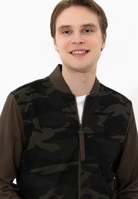 Erkek Haki Dik Yaka Örme Hırka - 50240578008