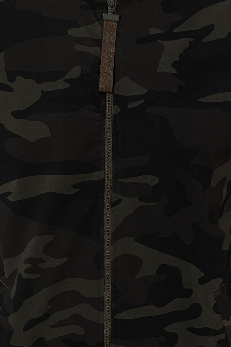 Erkek Haki Dik Yaka Örme Hırka - 50240578008