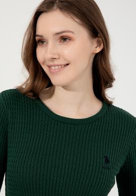 Kadın Yeşil Basic Kazak - 50255658056