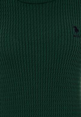 Kadın Yeşil Basic Kazak - 50255658056