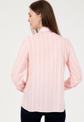 Kadın Pembe Viskon Gömlek Uzunkol - 50248411014