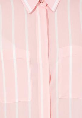 Kadın Pembe Viskon Gömlek Uzunkol - 50248411014