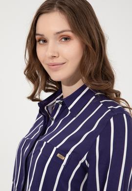 Kadın Lacivert Uzun Kollu Gömlek - 50248411036