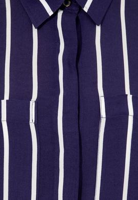 Kadın Lacivert Uzun Kollu Gömlek - 50248411036