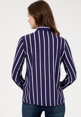 Kadın Lacivert Uzun Kollu Gömlek - 50248411036