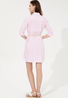 Kadın Pembe Dokuma Elbise - 50254693004