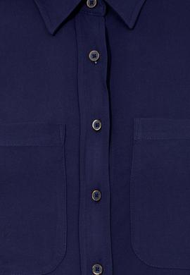 Kadın Lacivert Uzun Kollu Gömlek - 50254694012