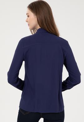 Kadın Lacivert Uzun Kollu Gömlek - 50254694012