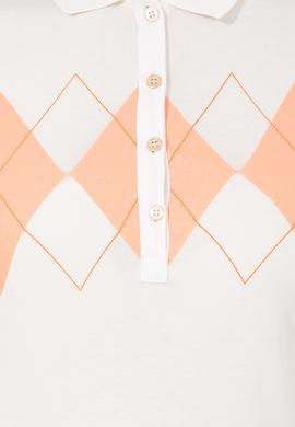 Kadın Beyaz Polo Yaka Tişört - 50252261005