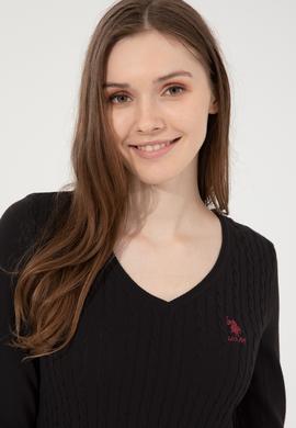 Kadın Siyah Basic Kazak - 50251914054