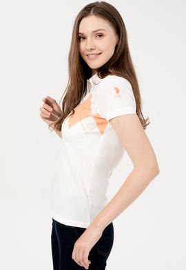 Kadın Beyaz Polo Yaka Tişört - 50252261005