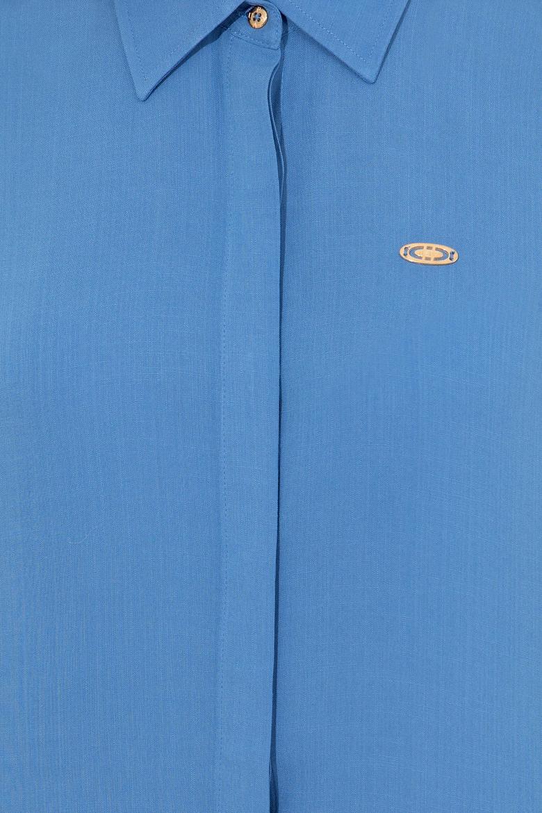 Kadın Mavi Dokuma Elbise - 50246329022